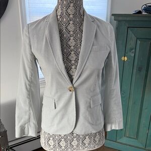 Theory Light blue pinstripe 3/4 sleeve blazer